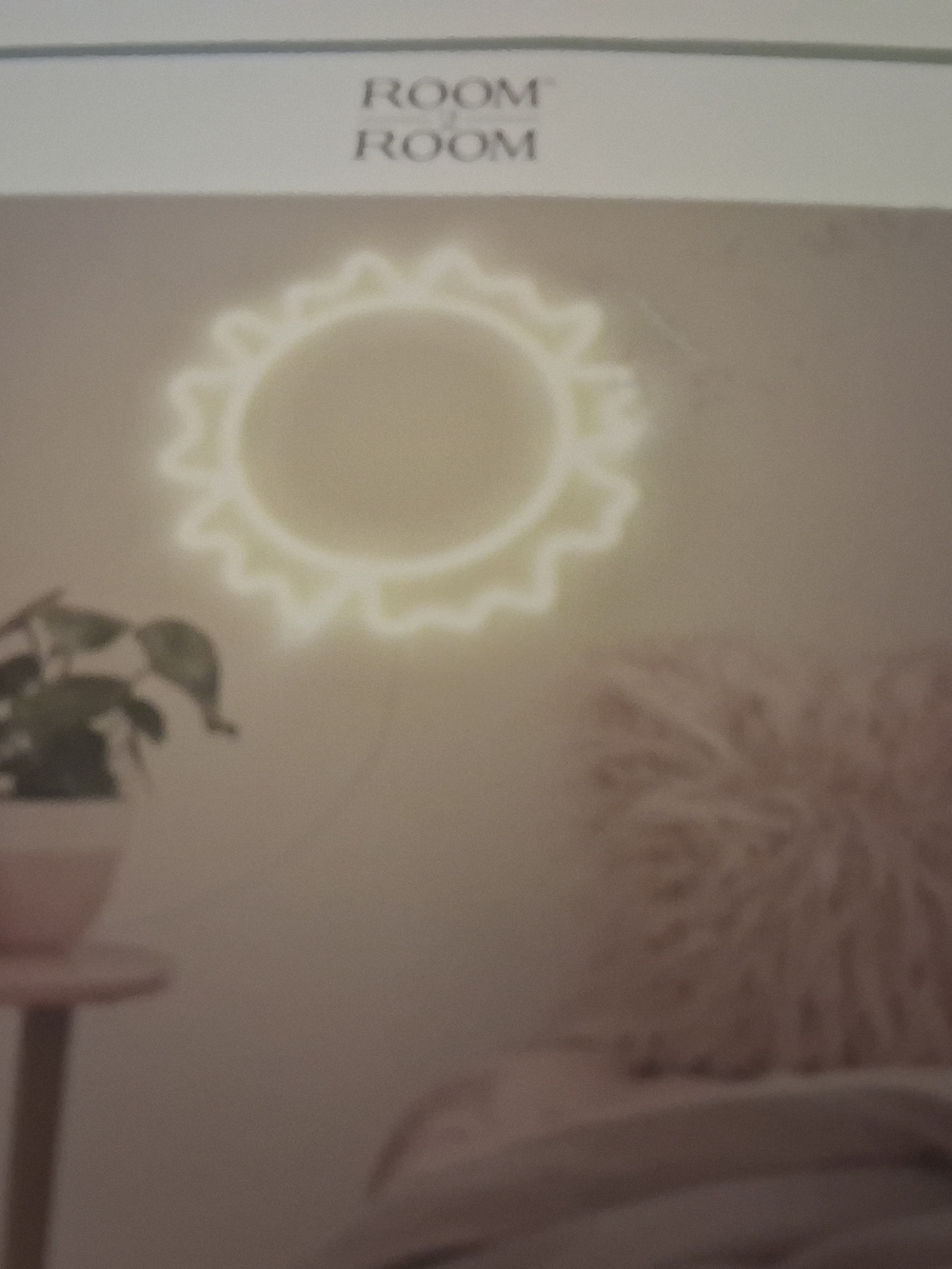 Room 2 Room Sunburst Neon Wall Light - Warm White Battery Operated
